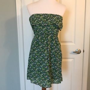 Strapless floral dress